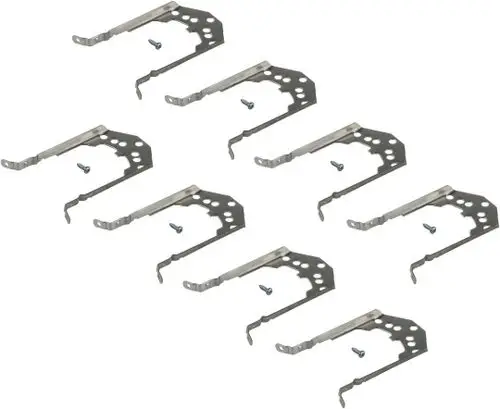 BOSCH Sattelbleche in Metall, steckbar, in einem Set von acht Stück, einschließlich Schrauben zur Befestigung.